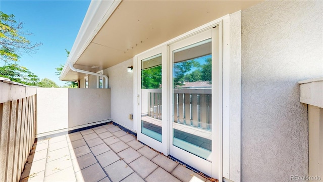 balcony featuring a patio area