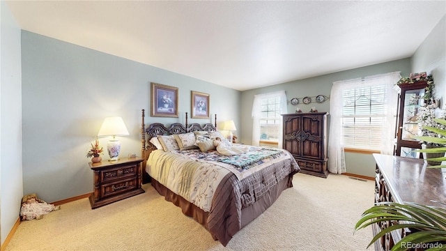 view of carpeted bedroom