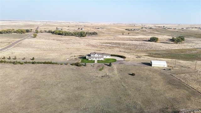 drone / aerial view featuring a rural view