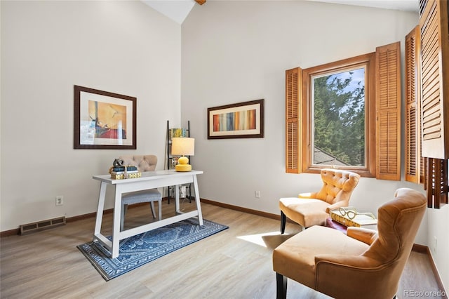 10886 E Crestline Cir, Englewood, CO 80111 - office space with light wood-style floors and high vaulted ceiling