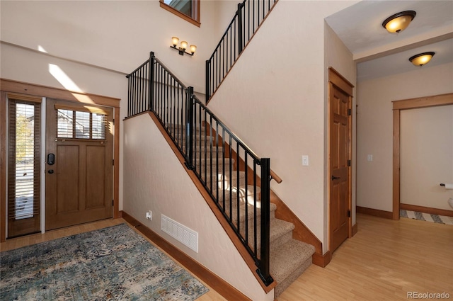 entryway featuring light hardwood / wood-style flooring