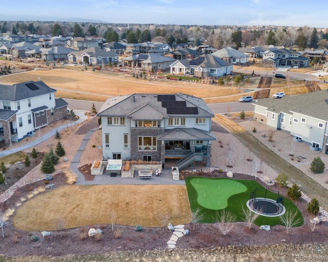 drone / aerial view featuring a residential view