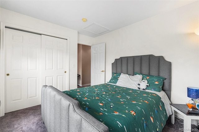 3000 E 112th Ave Unit 86, Northglenn, CO 80233 - carpeted bedroom featuring attic access and a closet
