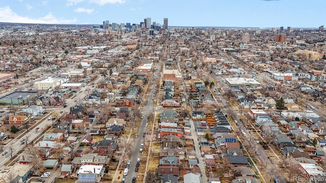 aerial view with a view of city