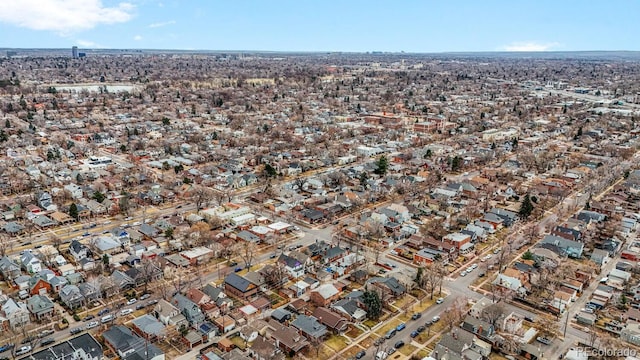 aerial view featuring a residential view