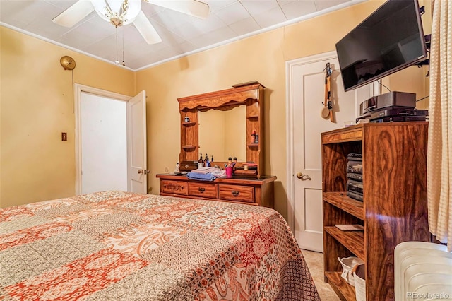 2421 N York St, Denver, CO 80205 - bedroom featuring ceiling fan and ornamental molding