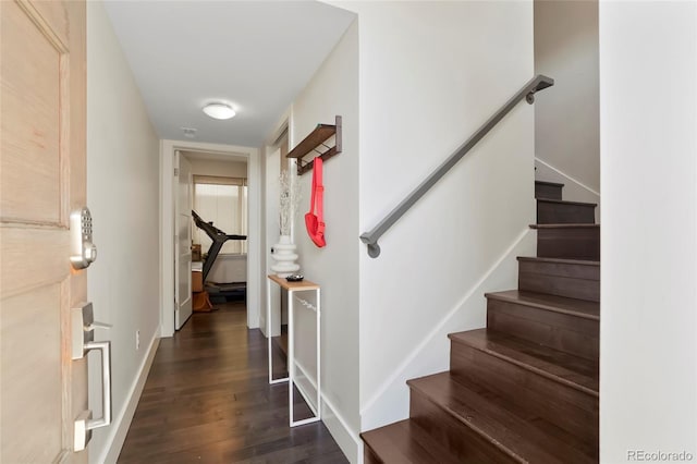 interior space with hardwood / wood-style flooring