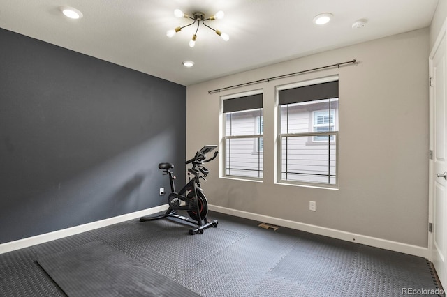 5841 Alton St, Denver, CO 80238 - exercise area with recessed lighting