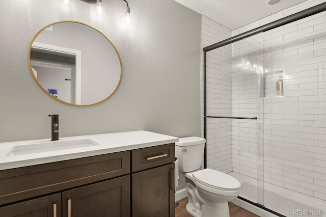 5841 Alton St, Denver, CO 80238 - full bath featuring vanity and a shower stall