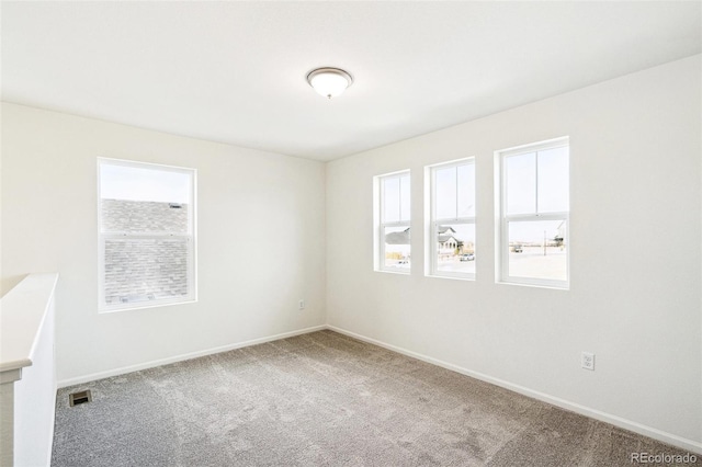 carpeted empty room featuring a healthy amount of sunlight