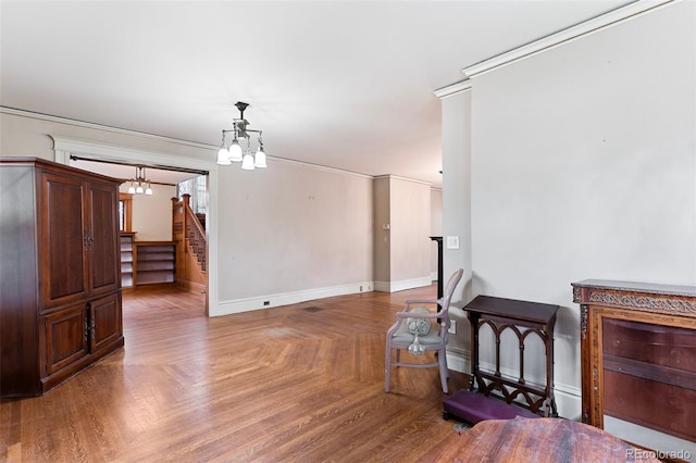 120 E Espanola St, Colorado Springs, CO 80907 - living room with a chandelier and stairs