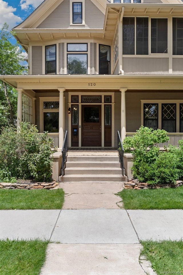 120 E Espanola St, Colorado Springs, CO 80907 - view of front of property with a porch