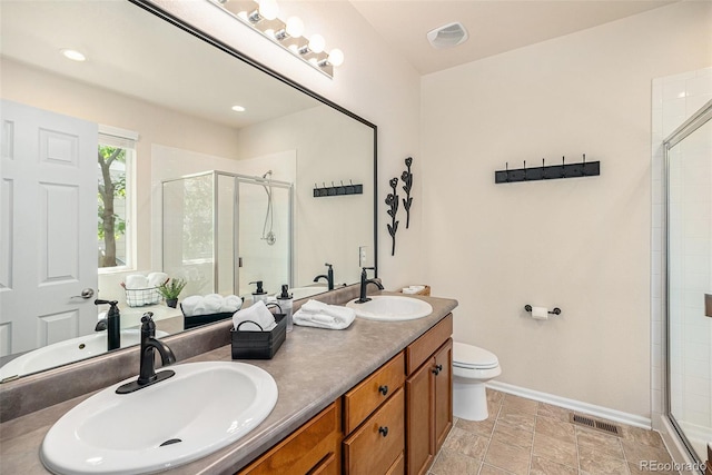 3406 Quicksilver Rd, Frederick, CO 80516 - bathroom with a shower stall and double vanity