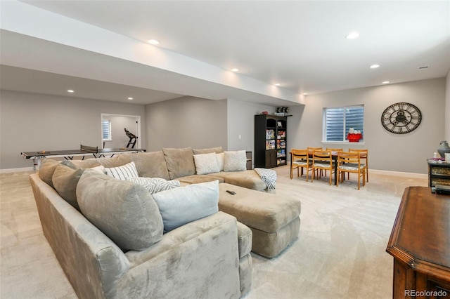 7000 S White Crow Way, Aurora, CO 80016 - living area featuring recessed lighting and light carpet
