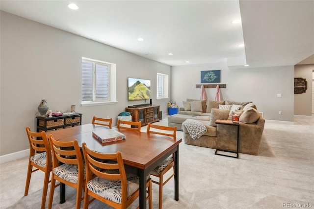 7000 S White Crow Way, Aurora, CO 80016 - dining area with recessed lighting and light colored carpet