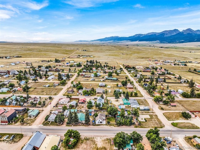 aerial view featuring a mountain view