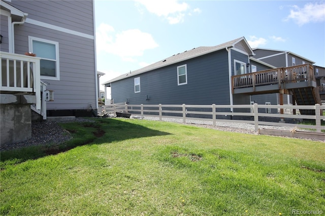 4955 Trails Edge Ln, Castle Rock, CO 80104 - view of yard featuring a deck