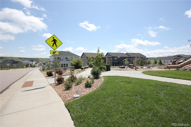 4955 Trails Edge Ln, Castle Rock, CO 80104 - view of green lawn featuring a residential view