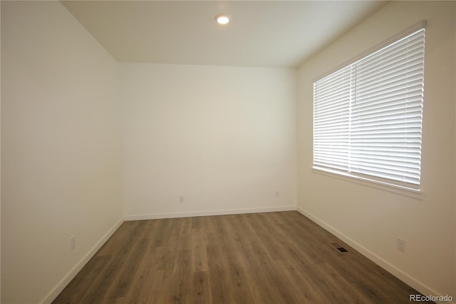 4955 Trails Edge Ln, Castle Rock, CO 80104 - empty room with wood finished floors, baseboards, and recessed lighting