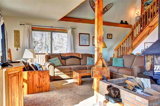 28 Concord Ct, Jefferson, CO 80456 - carpeted living area with stairway
