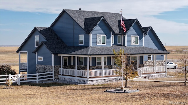 view of front of house with covered porch