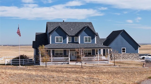 view of front of property with covered porch