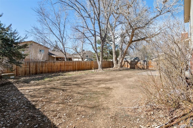 view of yard with fence private yard