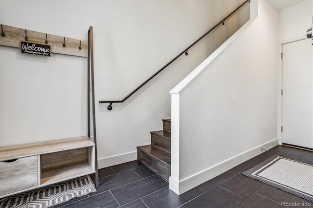 stairs with tile floors