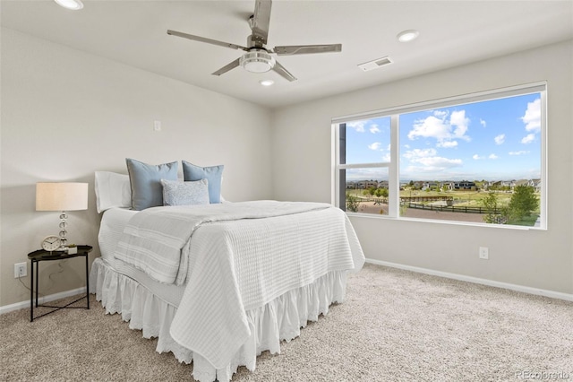 762 N Rome St, Aurora, CO 80018 - carpeted bedroom with baseboards, recessed lighting, and a ceiling fan