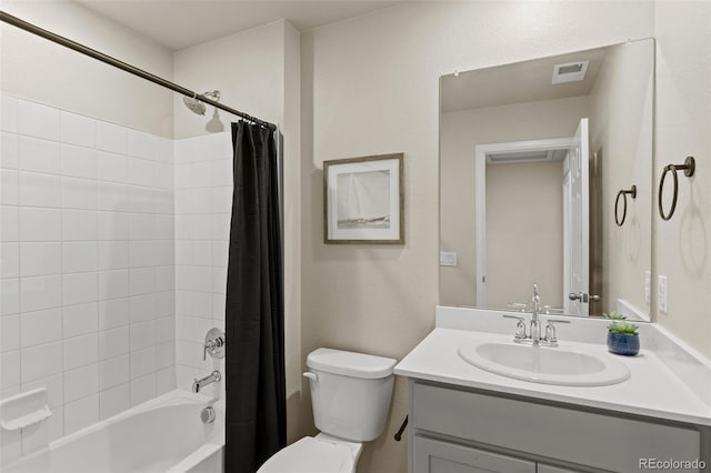 762 N Rome St, Aurora, CO 80018 - full bathroom with shower / bath combo with shower curtain, toilet, and vanity