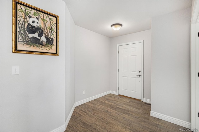 interior space featuring dark hardwood / wood-style floors