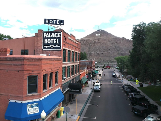 view of road with a mountain view