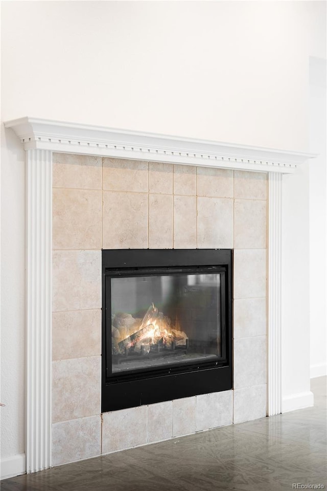 1780 N Washington St Unit 305, Denver, CO 80203 - detailed view of a tile fireplace and baseboards