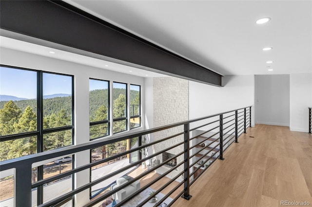 13415 S Resort Dr, Conifer, CO 80433 - corridor featuring recessed lighting and light wood-style floors