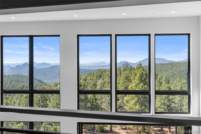 13415 S Resort Dr, Conifer, CO 80433 - detailed view of recessed lighting and mountains