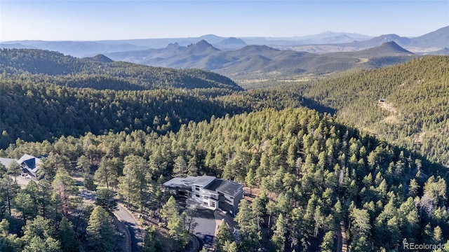 13415 S Resort Dr, Conifer, CO 80433 - view of mountain backdrop with a heavily wooded area