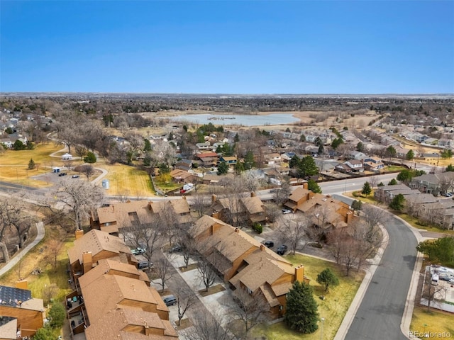 bird's eye view with a residential view