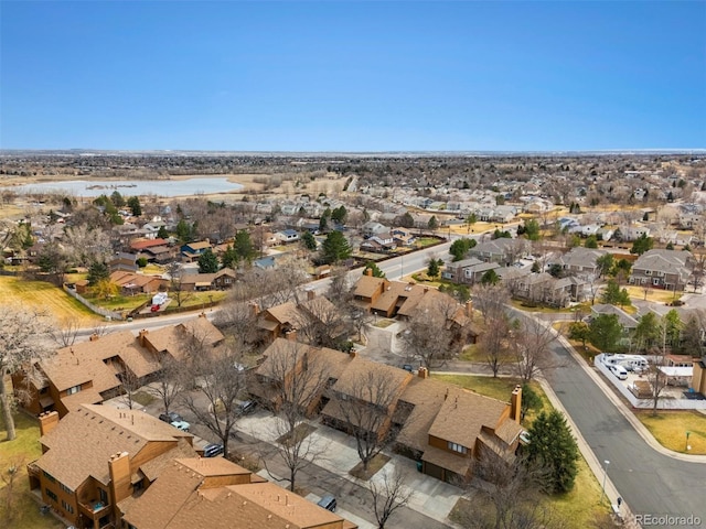 drone / aerial view featuring a residential view