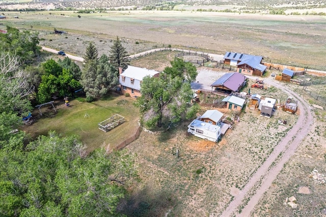 aerial view featuring a rural view