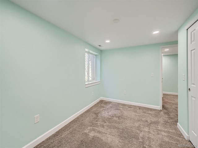 view of carpeted empty room