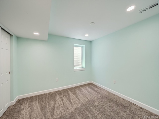 view of carpeted empty room