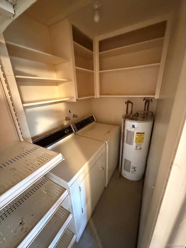1013 Lexington Ln, Estes Park, CO 80517 - laundry room featuring water heater and washing machine and clothes dryer
