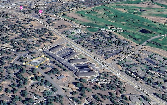 1013 Lexington Ln, Estes Park, CO 80517 - aerial view of property and surrounding area
