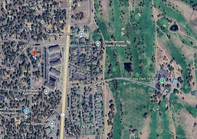 1013 Lexington Ln, Estes Park, CO 80517 - aerial overview of property's location