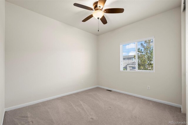 1868 Homestead Dr, Fort Lupton, CO 80621 - carpeted spare room with baseboards and ceiling fan