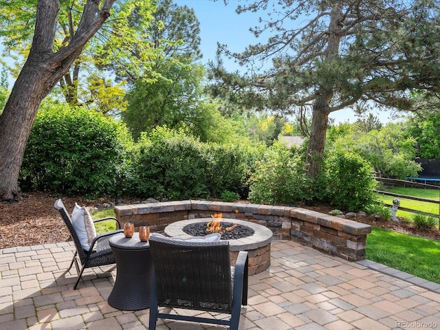 7055 E Heritage Pl S, Centennial, CO 80111 - view of patio featuring a fire pit