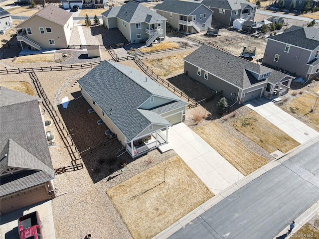 bird's eye view featuring a residential view