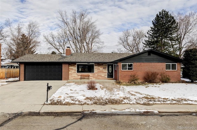 ranch-style house with a garage