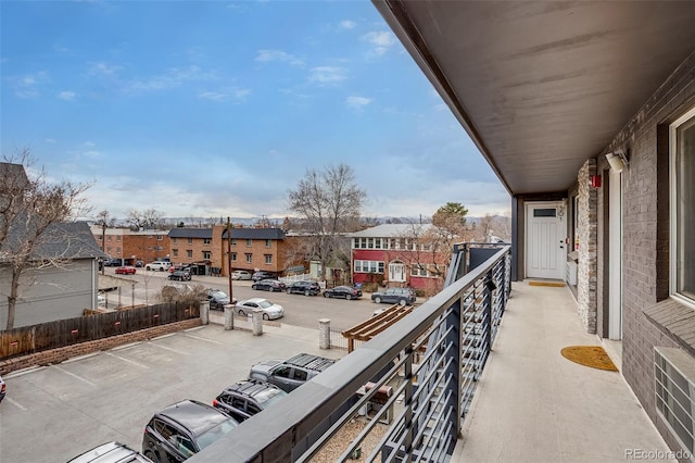 balcony with a residential view