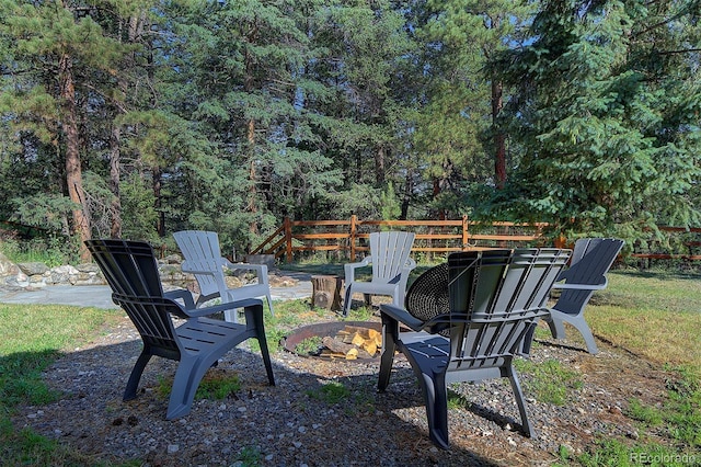 28051 Camel Heights Cir, Evergreen, CO 80439 - view of yard with a fire pit